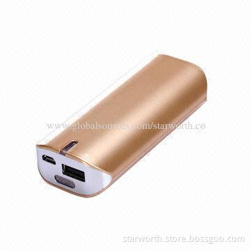 Power Bank, 100*44*22mm Dimensions, 5,200mAh Capacity
